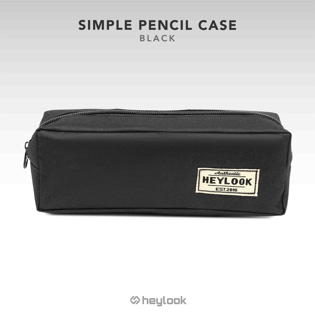 HEYLOOK Official - Tempat Pensil Pencil Case Kostak Kotak Alat Tulis Atk Sekolah Kuliah Kerja - [Bisa Cod]-BLACK