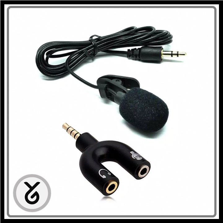 Clip On Mic + Audio Splitter Jack 3.5mm