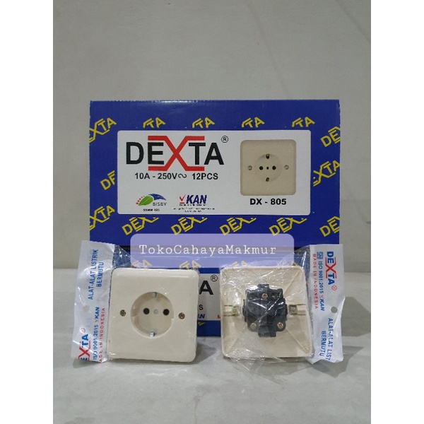 Stop Kontak/1 Lubang/Stop Kontak Arde Tanam IB Dexta DX-805 SNI