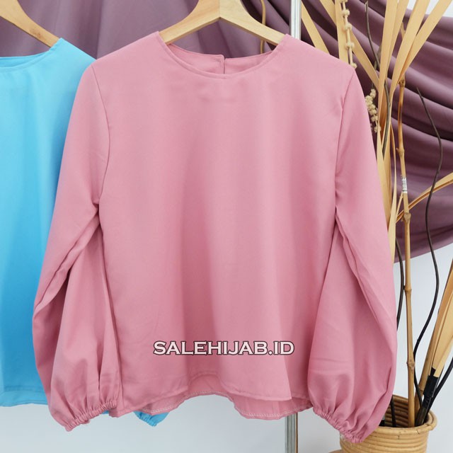 Baleri Blouse Balon / Luci Lucia Blouse Lengan Balon / Atasan Wanita Puffy Blouse Korean Style || BLUS CILA CILLA PUFFY LUNA-7