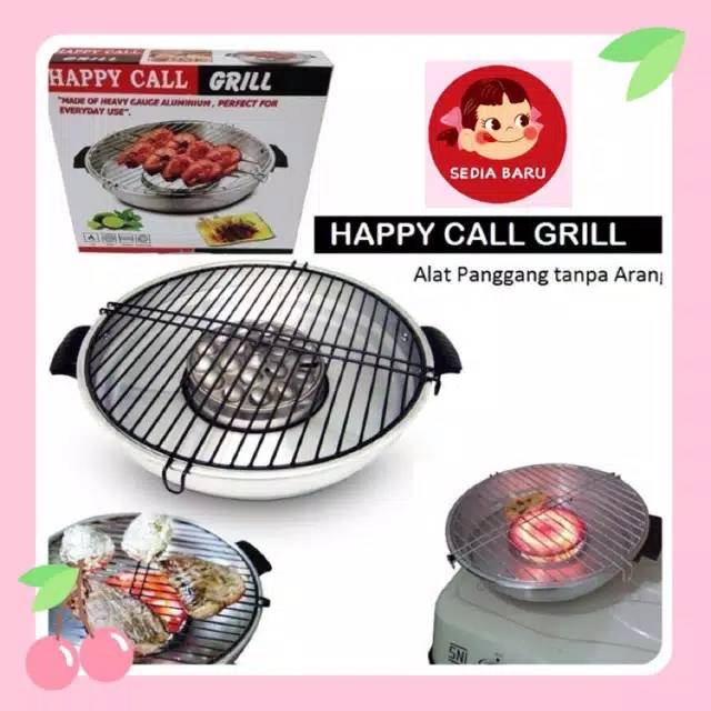 Happy Call Grill 32 Cm Alat Panggang Alat Bakar Pemanggang Serbaguna Original