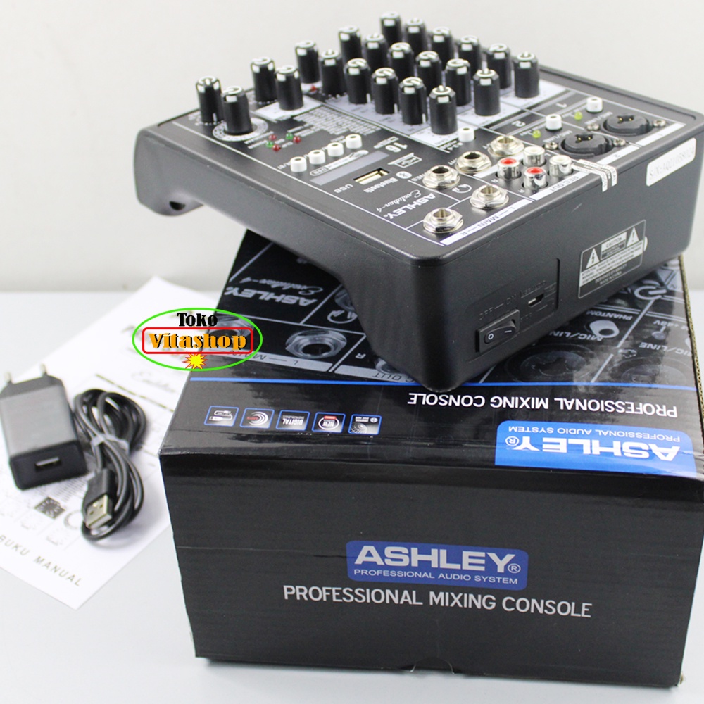 MIXER AUDIO ASHLEY EVOLUTION 4 ORIGINAL BLUETOOTH -USB 4 CHANNEL