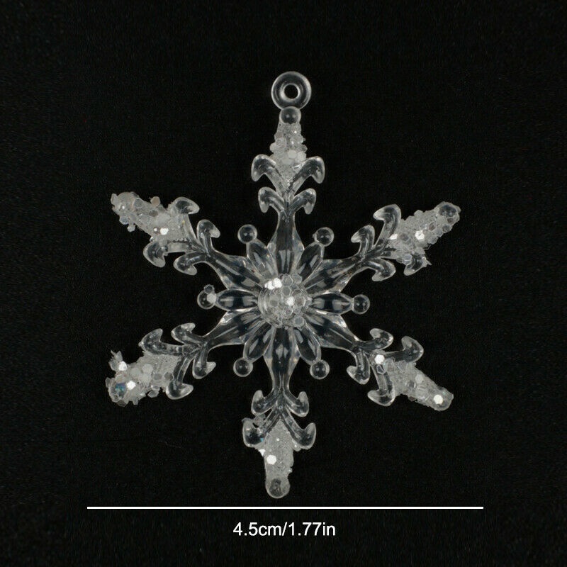 [Christmas Products]Christmas Clear Crystal Acrylic Ice Crystal Snowflake Christmas Tree decorations