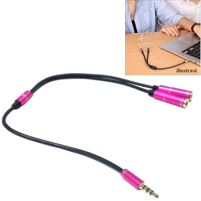 Kabel Audio Splitter 3 Ring Panjang 35Cm Metal