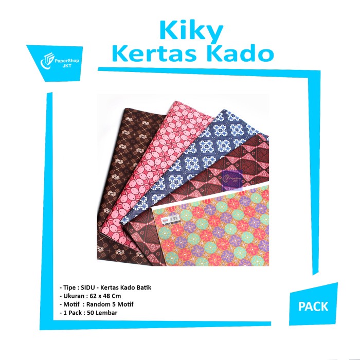 

jual KERTAS KADO SINAR DUNIA / SIDU / BUNGKUS KADO BATIK