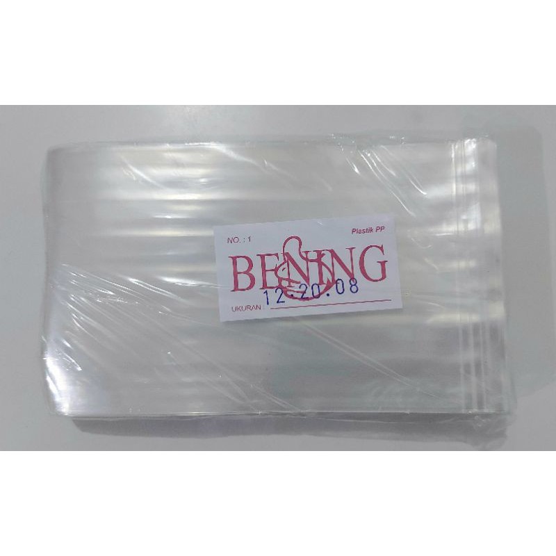 plastik PP tebal 08 uk 12x20