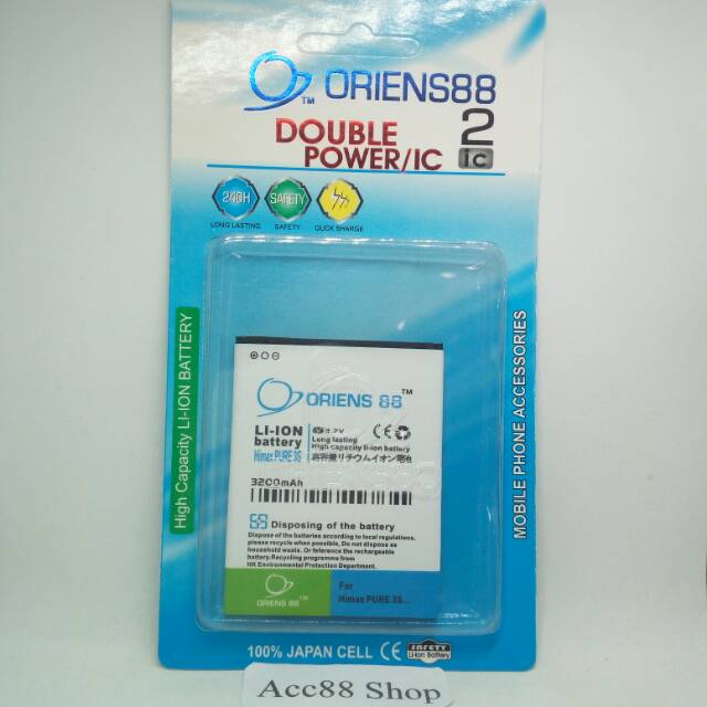 Baterai Batre Battery Double Power OR88/Oriens88 Himax Pure 3s