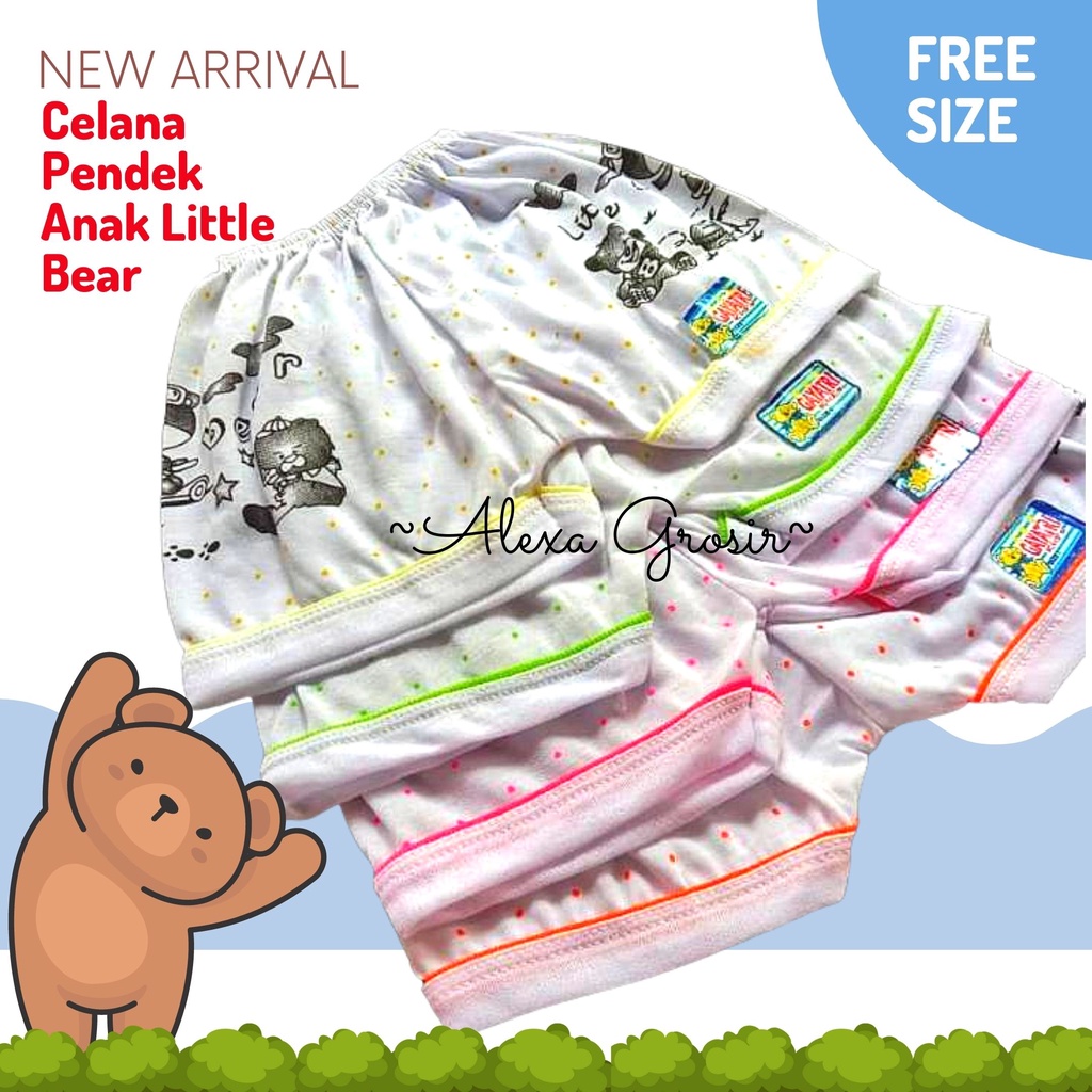 CELANA PENDEK HARIAN MURAH LITTLE BEAR-ALEXA