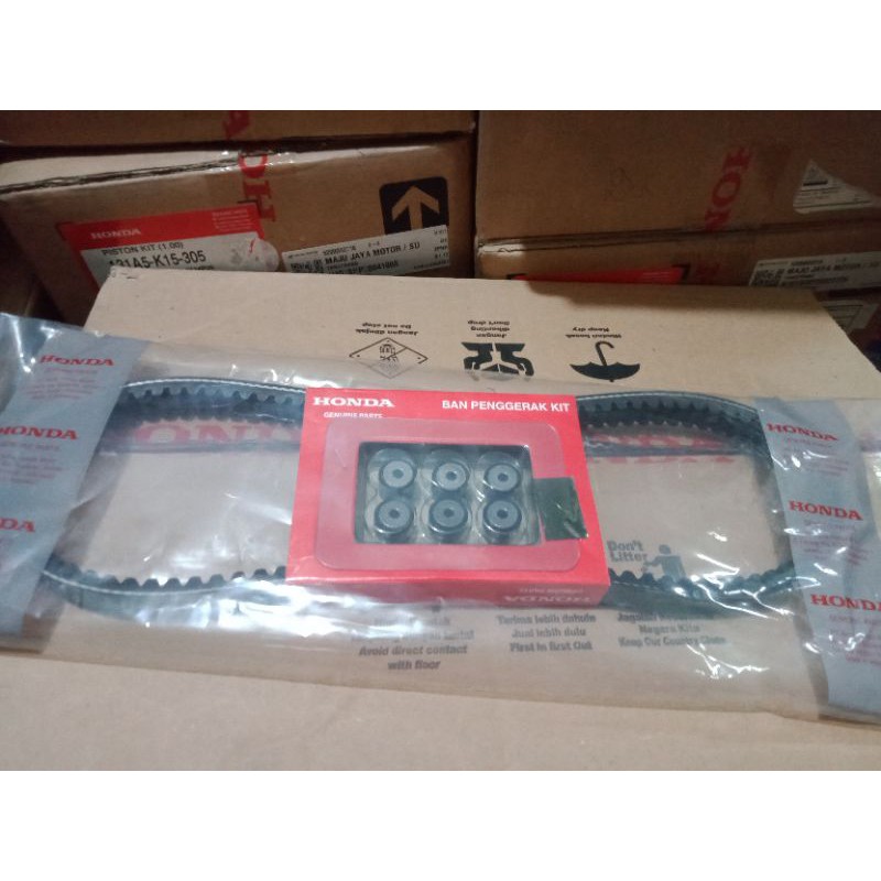 Original AHM Vanbelt Set + Roller Beat Karbu Scoopy Karbu Vanbelt + Roler Orisinil AHM 23100KVYBA1