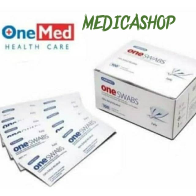 Tissue Alkohol Pembersih - Alcohol Swabs Onemed Isi 100 Pcs