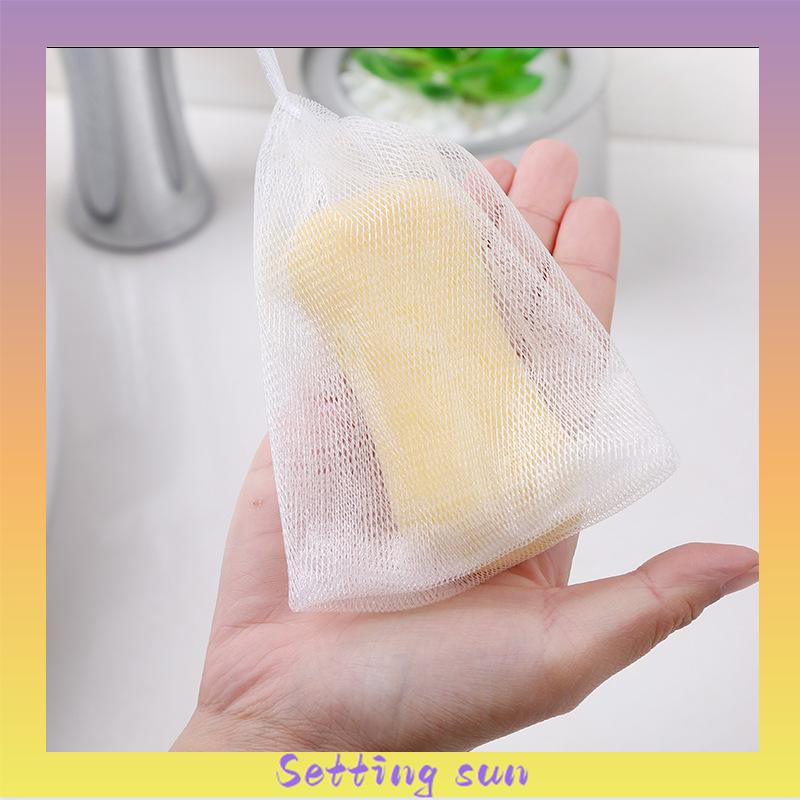 Foaming Mesh Pembersih Wajah Cleansing Mesh Handmade Soap Mesh Bag TN