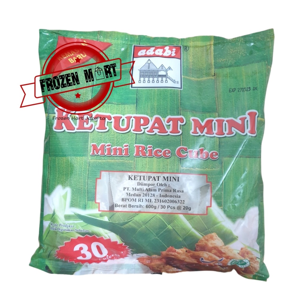 ADABI Ketupat Mini 600 Gr Isi 30 Ketupat / Ketupat Instant HALAL/Ketupat Mini Adabi