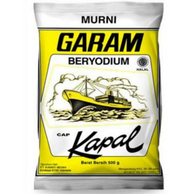 Garam Cap Kapal 500gr / Garam Masak / Garam Beryodium / Garam Dapur / Garam Makan / Garam Halus