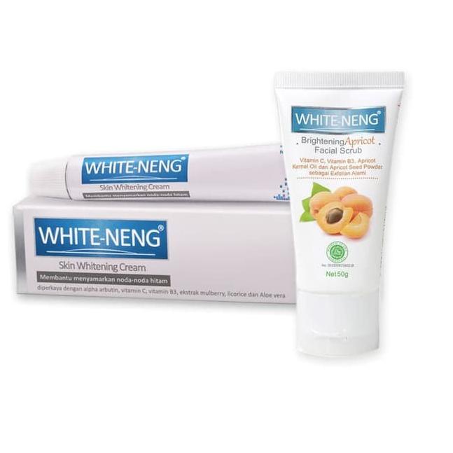 Paket Whiteneng Cream + Whiteneng Brightening Facial Scrub Apricot ✓