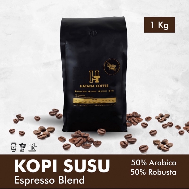 

Biji kopi blend 50% robusta 50% arabica
