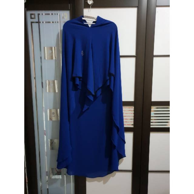 New khimar syari warna biru electrik