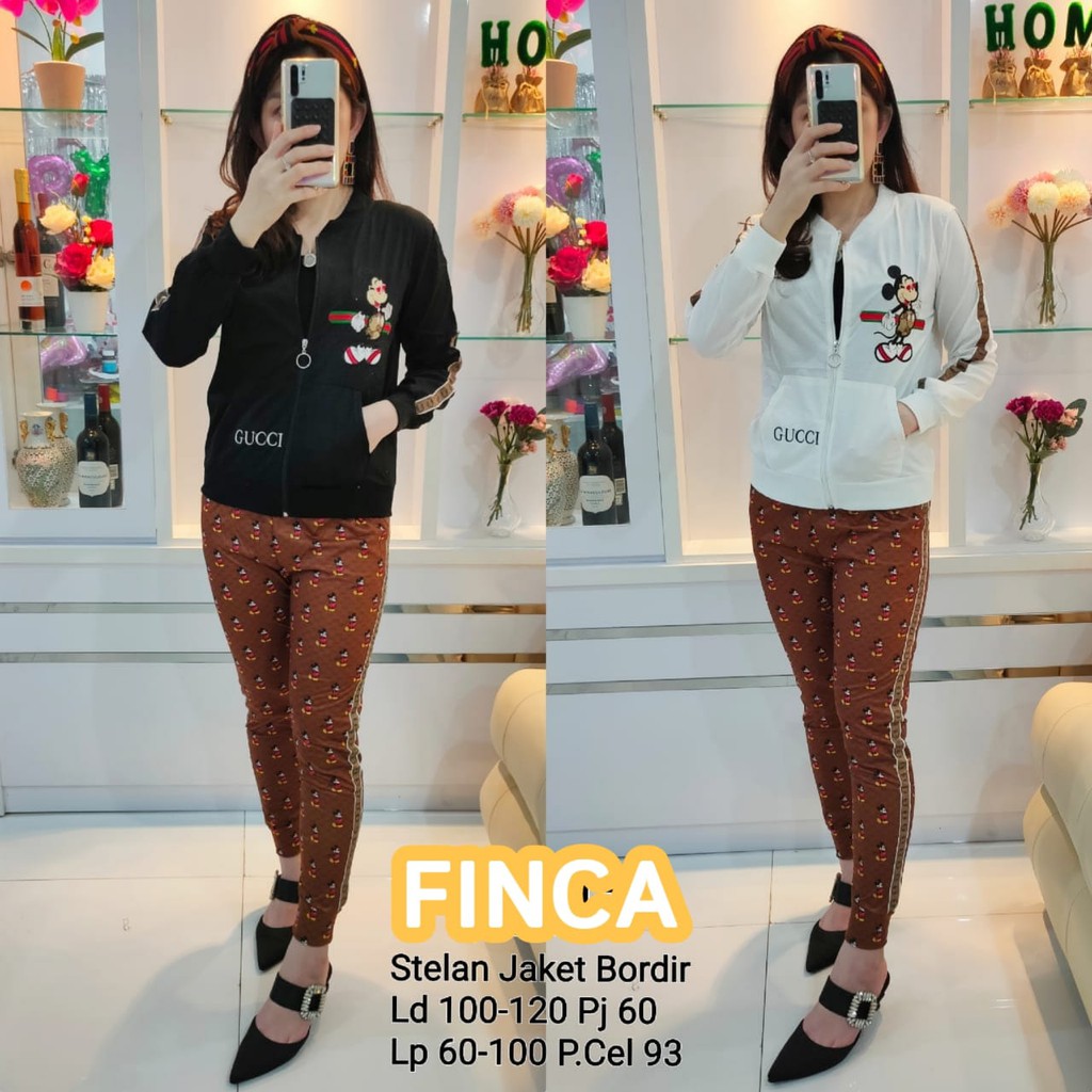 JCS LABEL FINCA SET 7511 / SETELAN JAKET IMPORT WANITA / SET JAKET CELANA MURAH / SETELAN WANITA KEC