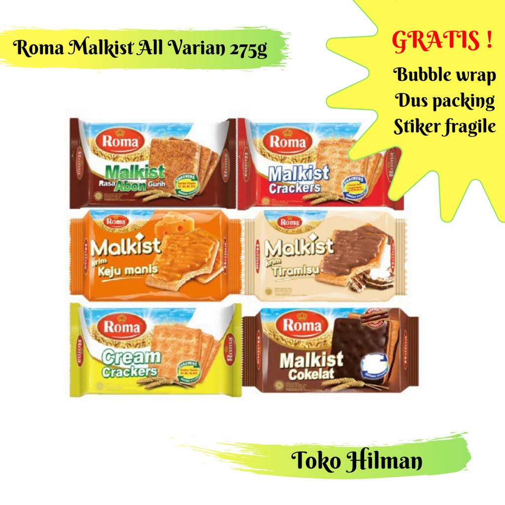 

Roma Malikst Cracker, Abon dan Coklat 135g