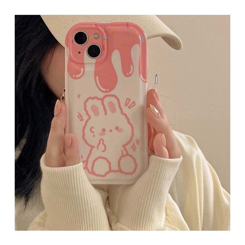 Casing Soft Case Karet Motif Beruang / Kelinci Untuk iPhone 12 13 11 Pro Max X Xs Max Xr