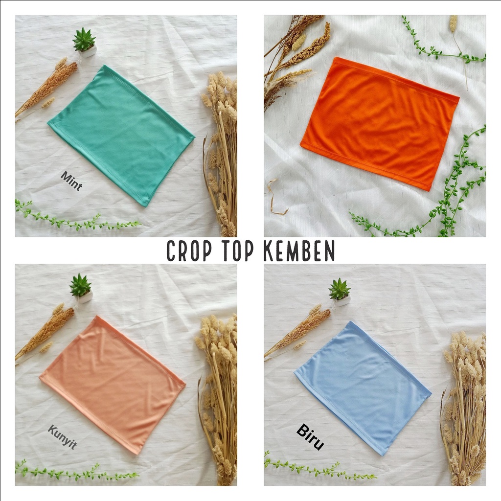 IZANY Tube Crop Top / Kemben Pendek Wanita Banyak WARNA  Polos size L