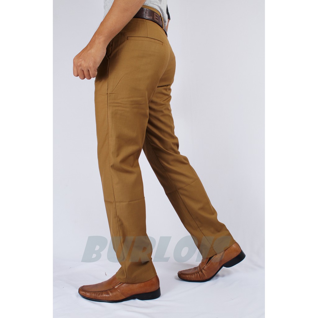 celana kantor / celana kerja / celana formal pria mustard / burlois