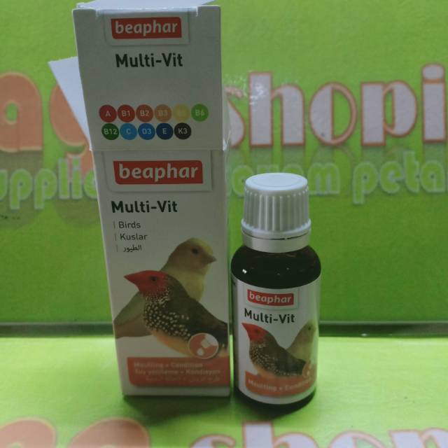 multi-vit beaphar bird kuslar 20ml multivitamin impor lovebird kenari