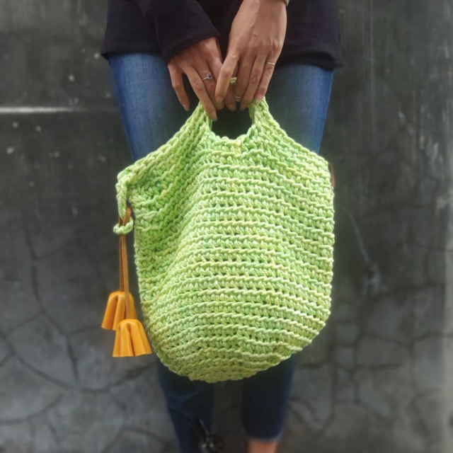 

Crochet bag warna neon