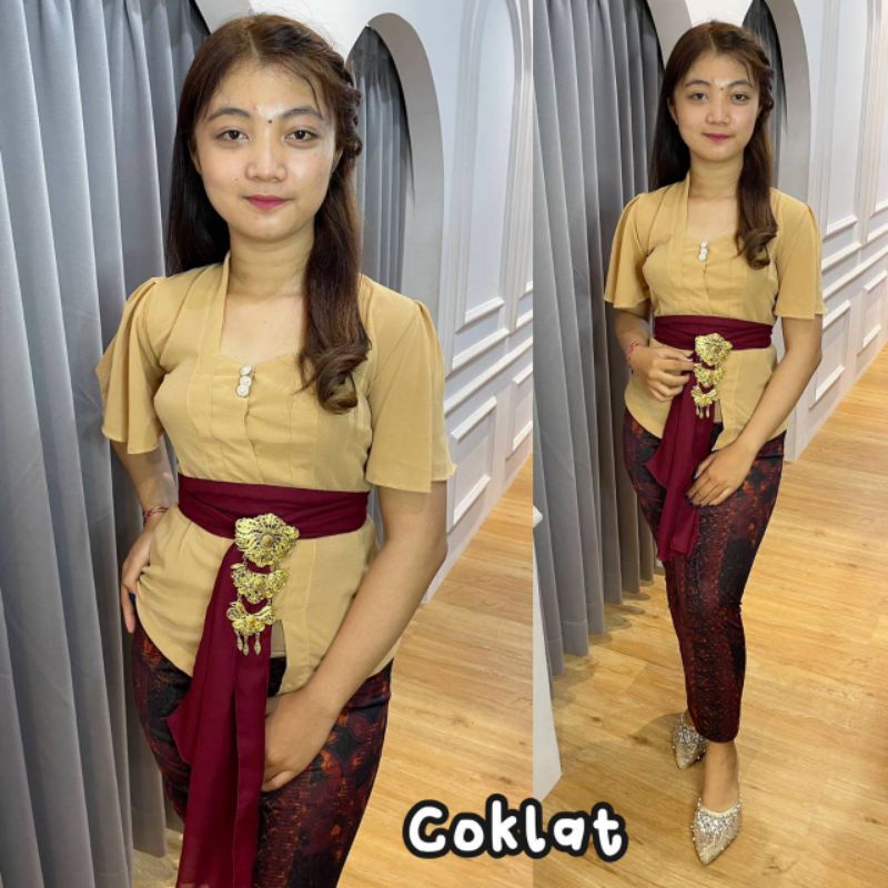 (kebaya saja) kebaya bali pendek kupu