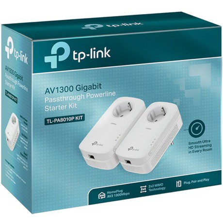 TP-Link Powerline Adapter TL-PA8010P KIT AV1300 Gigabit Powerline