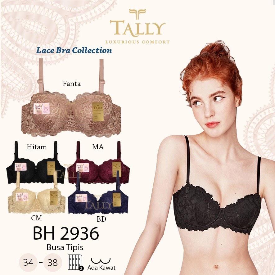 TALLY BRA BH 2936 I CUP B | 1/2 CUP | BUSA TIPIS I ADA KAWAT I SIZE 34-38