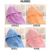 MOGYMOGY HL0081 Handuk Bandana Pengering Rambut Wanita Headband Towel Microfiber Polos