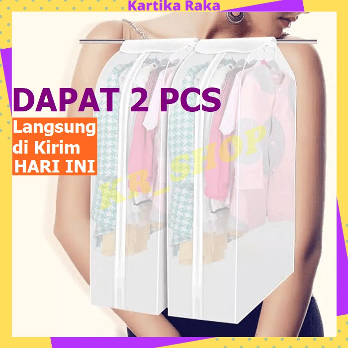 Jual Kr Plastik Cover Baju Reseleting Gantung Anti Debu Cover Plastik Penutup Pelindung 7733