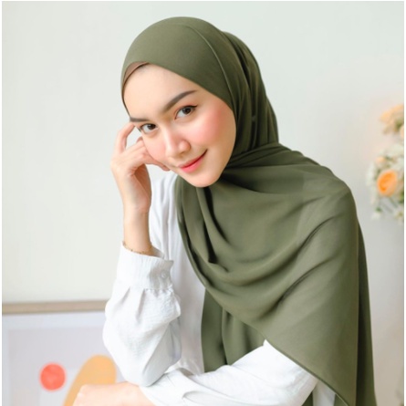 Pashmina Cerutty Babydoll 180X75 / Hijab Pashmina Premium Jahit Tepi Rapi