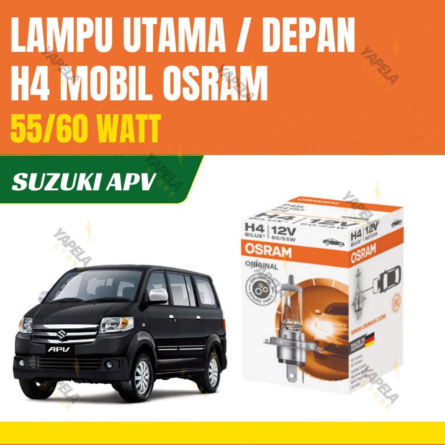 Lampu Depan Mobil Suzuki APV Ertiga H4 Kaki 3 Original Osram