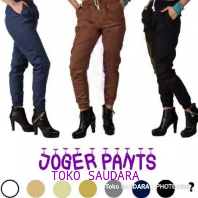 Celana jogger pants  stretch wanita