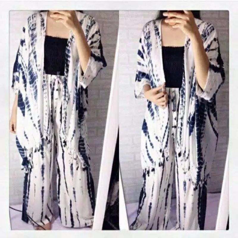Setelan Cardigan Kulot Bali Tie Dye/ Setelan Kardigan Kulot Tie Dye/ Setelan Tie Dye Murah