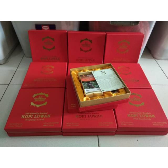 

Kopi Luwak liar Terbaik 100gram Box Besar Souvernir
