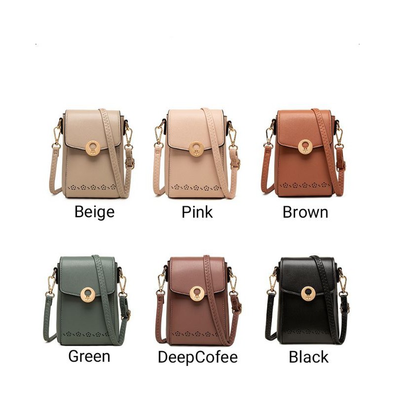 Prettyzys - ORI - CARITA PHONE BAG - Tas kulit - Tas selempang - Tas wanita