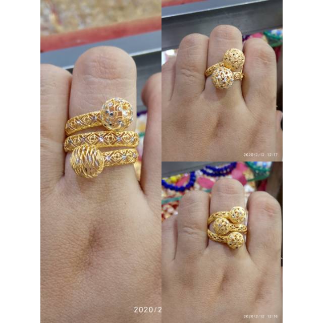  Cincin  bola  terawang Size 14 kadar 375 Shopee Indonesia