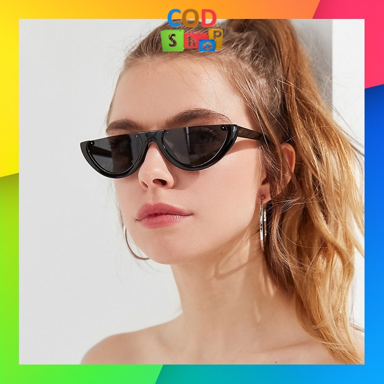 COD - F5370 Kacamata Setengah Bingkai Fashion Pria & Wanita / Kacamata Gaya Korea / Kacamata Model M