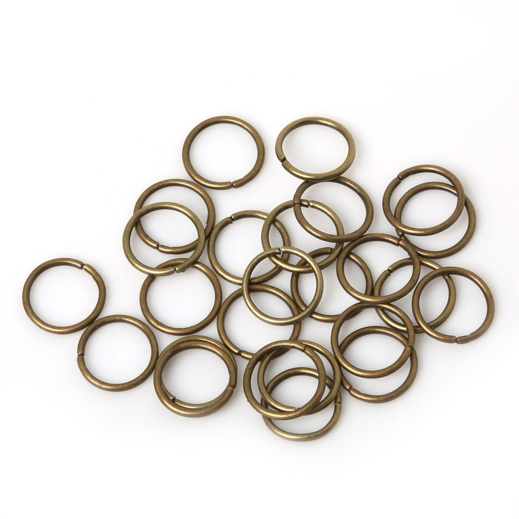 200 / 500pcs / Lot 4 / 5 / 6 / 7 / 8 / 10mm Konektor Split Jump Ring Silver / Gold / Kuningan Untuk Membuat Perhiasan Anting Diy