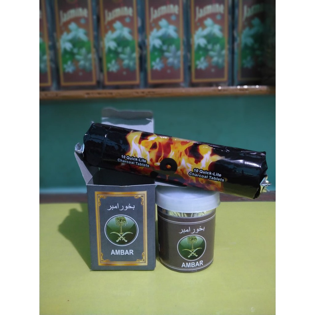 Bukhur Turki dan Arang Thunder Charco Magic - Paket Hemat Buhur Ambar + Arang Magic