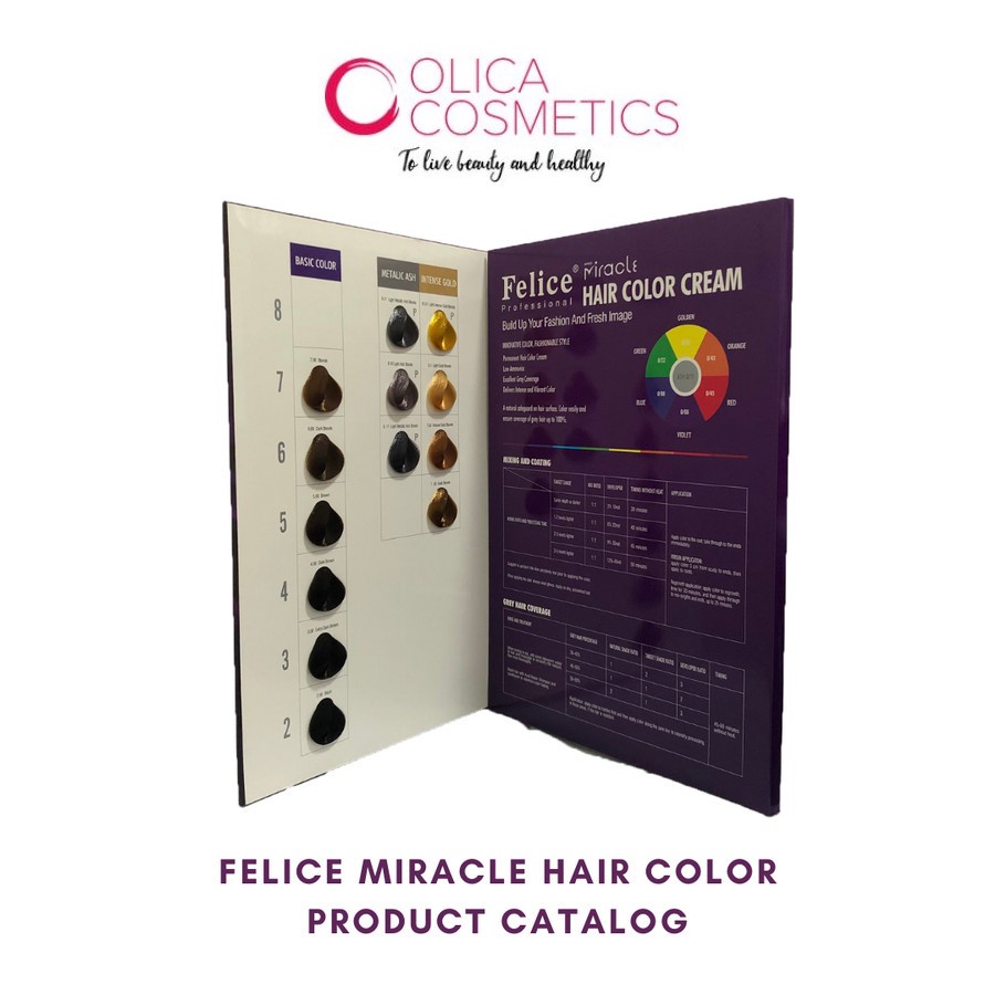 Felice Hair Color Miracle Series 100ml (42 Pilihan warna)