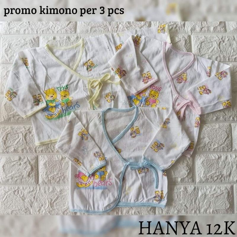 PROMO BAJU BUNTUNG / PANJANG BABY NEWBORN 3 PCS