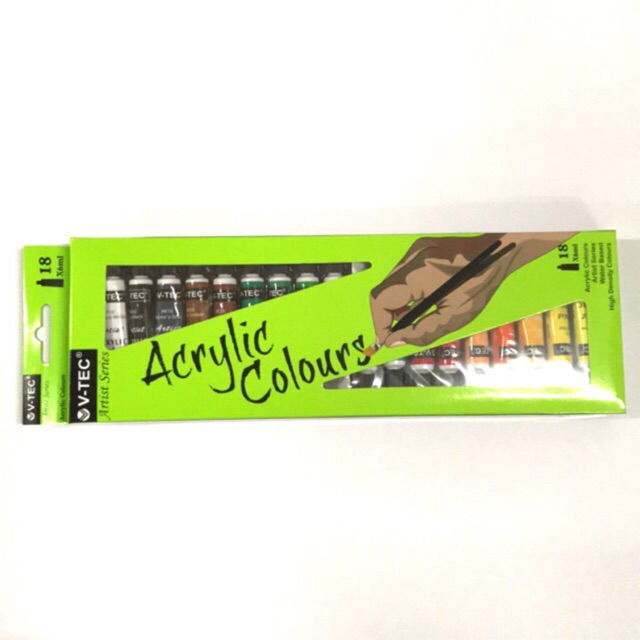 Jual Cat Akrilik Vtec 18 Warna/ V-TEC Acrylic Color Indonesia|Shopee