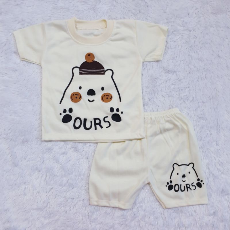 Setelan anak 0 - 12 Bulan Setelan OURS Baju Baby Gracia