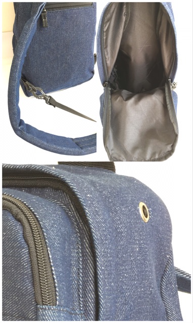 Tas ransel chest pack sling bag denim