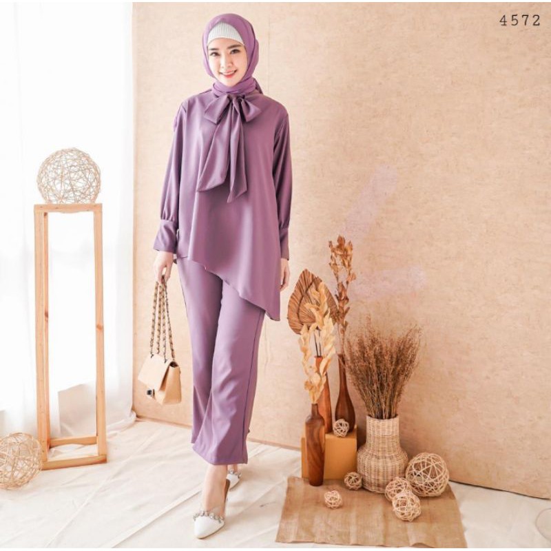 setcel polos pita setelan tunik / fashion hijab