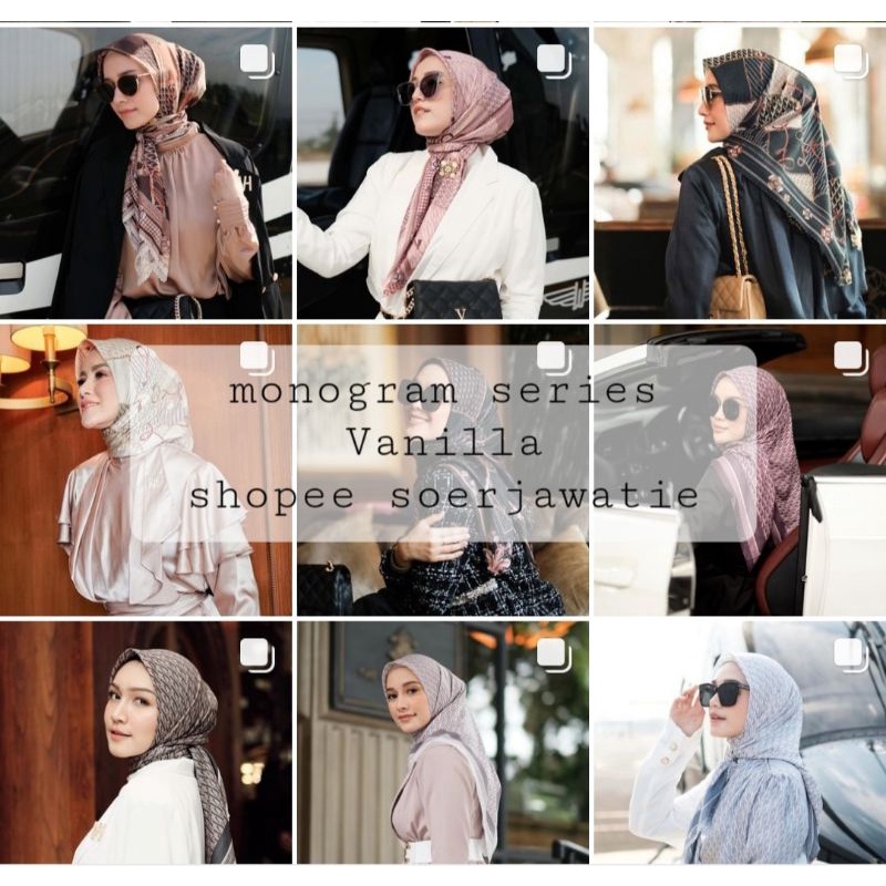 MONOGRAM SERIES SCARF vanilla