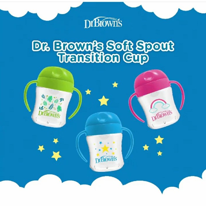 Dr. Browns Soft Spout Transition Cup Botol Minum Bayi Training Cup